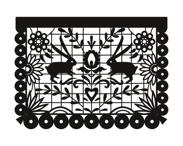 Decoraciones de papel mexicano Papel Picado Papel Decoraciones mexicanas