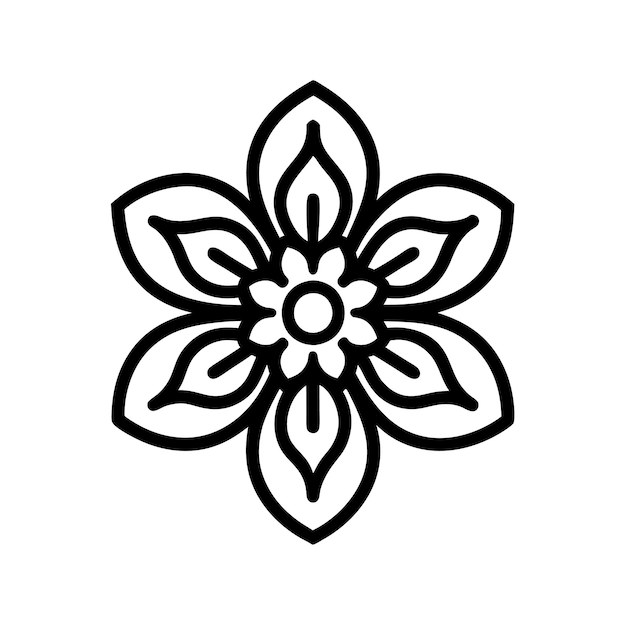 Decorativa línea de flores arte ilustración impresión hermosa tela colorida flor vintage boda