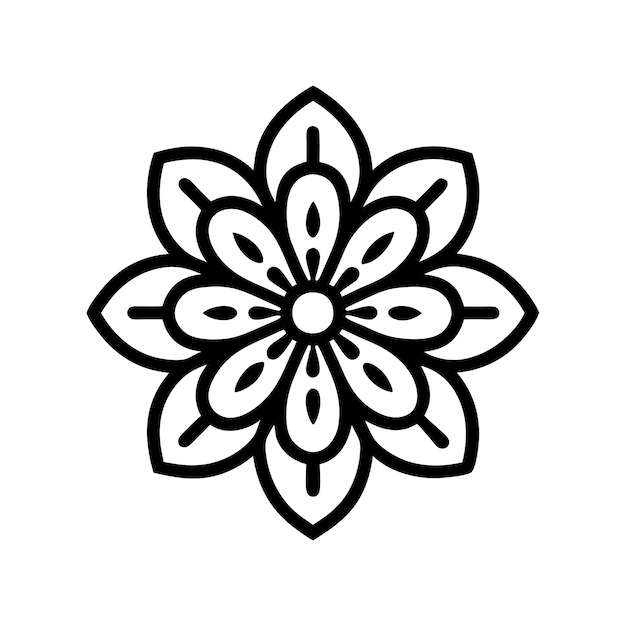 Decorativa línea de flores arte ilustración impresión hermosa tela colorida flor vintage boda