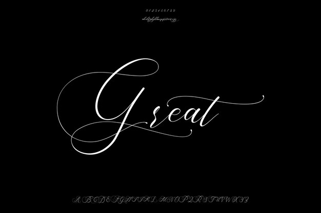 Decorative Hello Creative Vector Script Alfabeto Diseño de fuentes