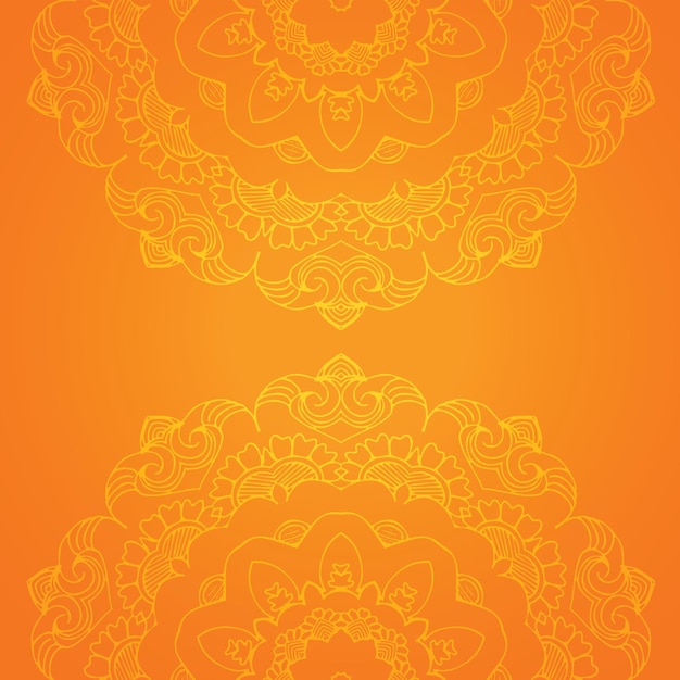 Decorative Mandala Pattern Fondo floral para el diseño de tarjetas de bodas Vector