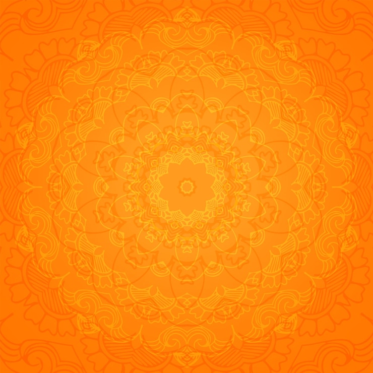 Vector decorative mandala pattern fondo floral para el diseño de tarjetas de bodas vector