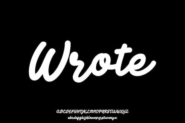 Decorativo Escribió Escritura vectorial creativa Mostrar alfabeto Diseño de fuentes Ilustración vectorial