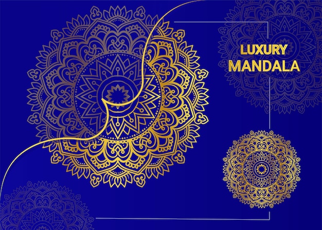 Decorativo de mandala de lujo único con elemento étnico