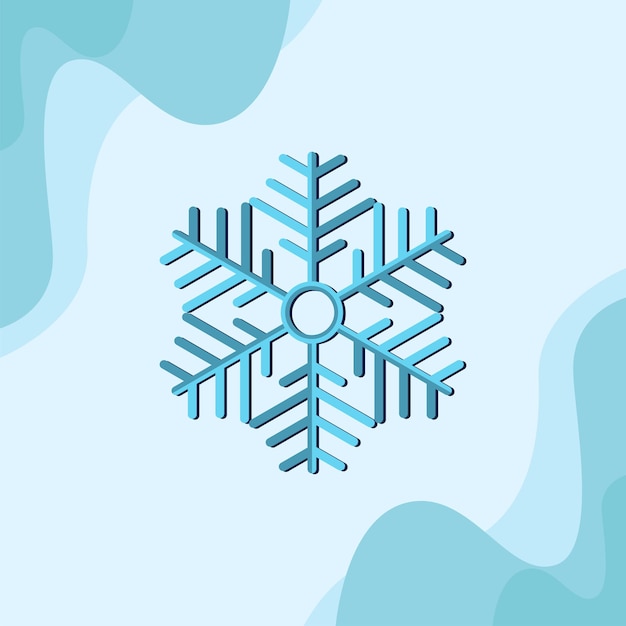 Decorativo plano de copos de nieve
