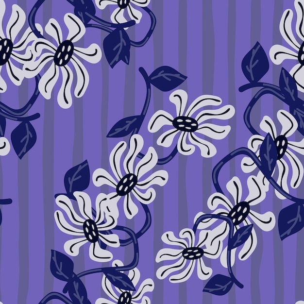 Decorativo retro abstracto flor patrón sin costuras Vintage estilizado flores de fondo