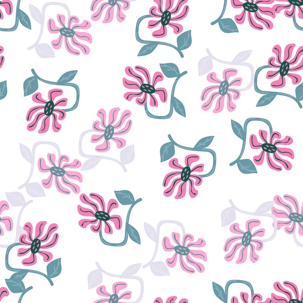Decorativo retro abstracto flor patrón sin costuras Vintage estilizado flores de fondo