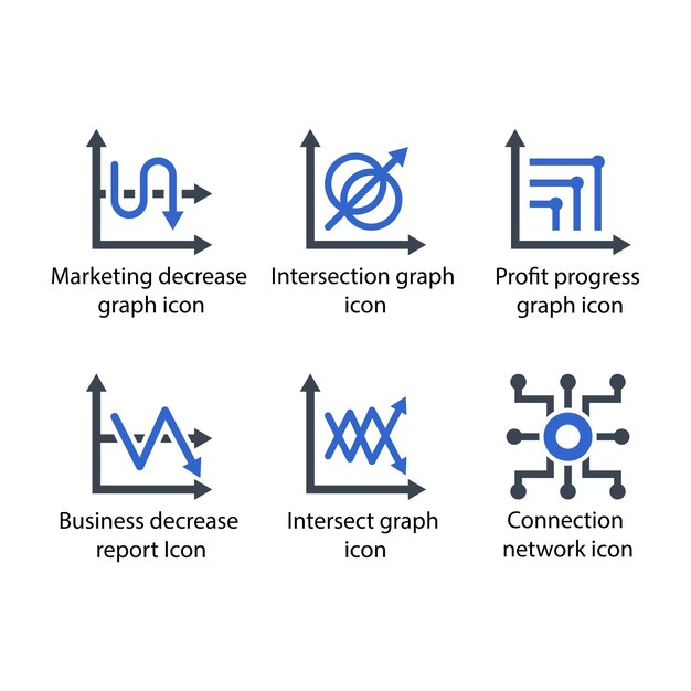 decrease Intersection graph decrease Intersect graph Connection network Hierarchy structure icon