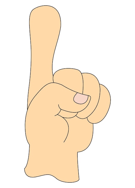 Dedo señalador Vector de la mano número uno