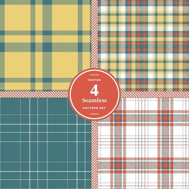 Deep Aqua Sand and Steel Grey seamless pattern set of 4