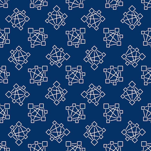 Deep Learning Neural Network vector línea azul de patrones sin fisuras