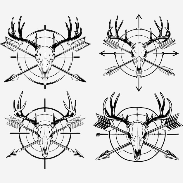 Deer Hunting SVG Deer Skull SVG Hunting Season TShirt Decal Gift Cricut Cutting File Silhouett