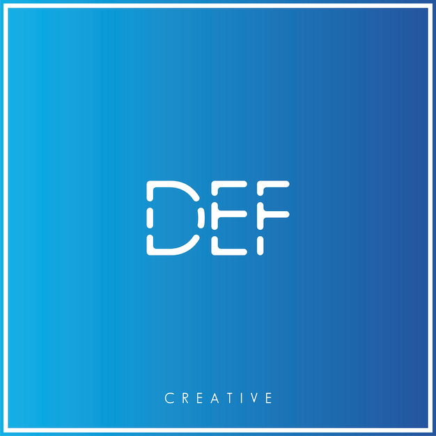 DEF Premium Vector último diseño de logotipo Diseño creativo de logotipo Ilustración vectorial Logotipo mínimo Monograma
