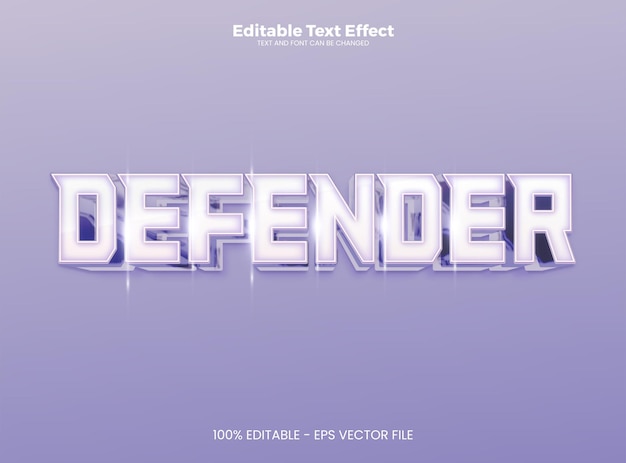 Defender Efecto de texto editable Plantilla de efecto de texto 3d