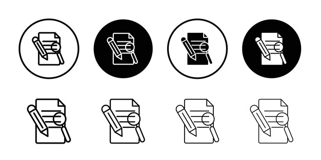 Definición del icono Vector de contorno en blanco y negro