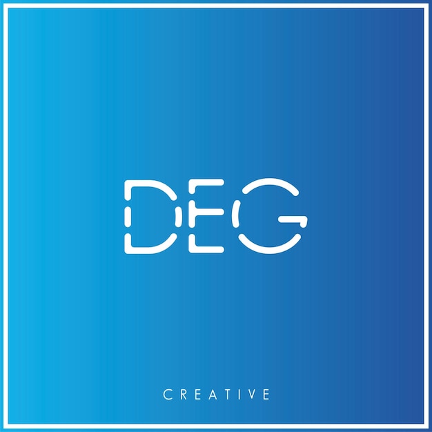 DEG Premium Vector último diseño de logotipo Diseño creativo de logotipo Ilustración vectorial Logotipo mínimo Monograma