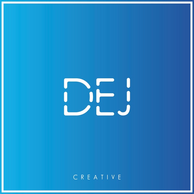 DEJ Premium Vector último Diseño de logotipo Diseño creativo de logotipo Ilustración vectorial Monograma de logotipo mínimo