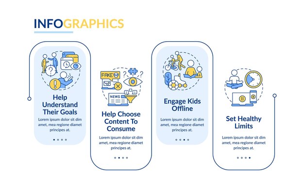 Deja de hacer doomsurfing tip para plantilla de infografía de rectángulo de adolescentes