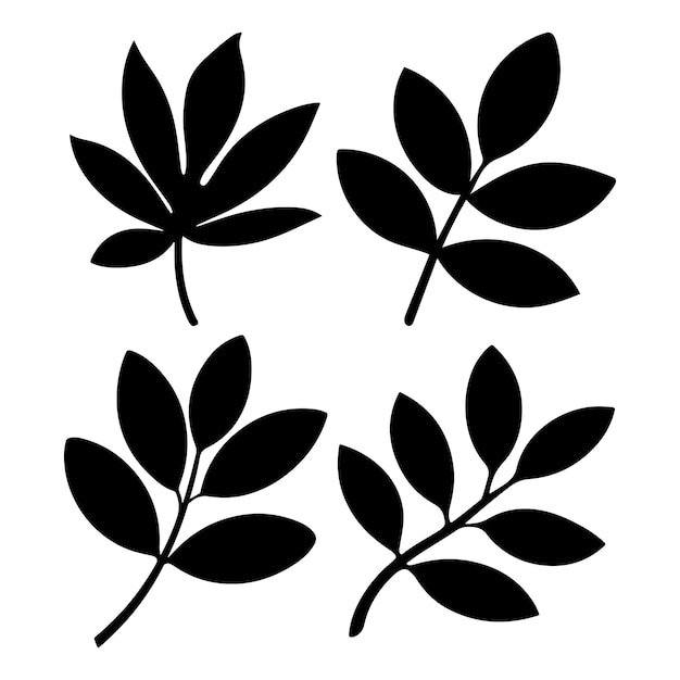 Deja una ilustración vectorial de silueta en fondo blanco