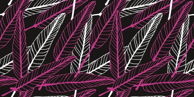 Deja un patrón vectorial sin costuras con fondo dibujado a mano
