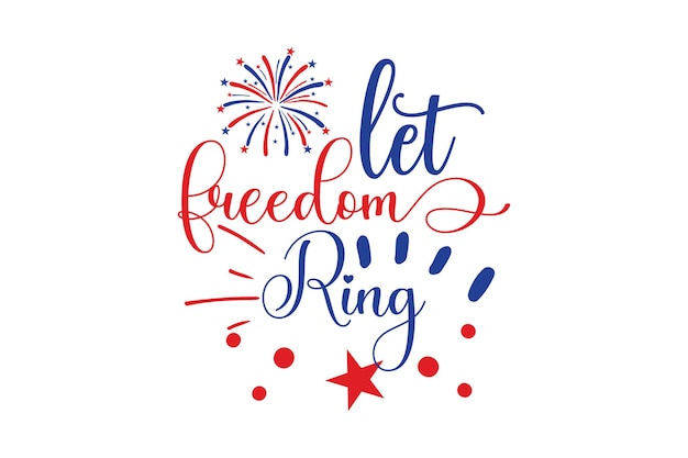 Deja que el anillo de la libertad svg