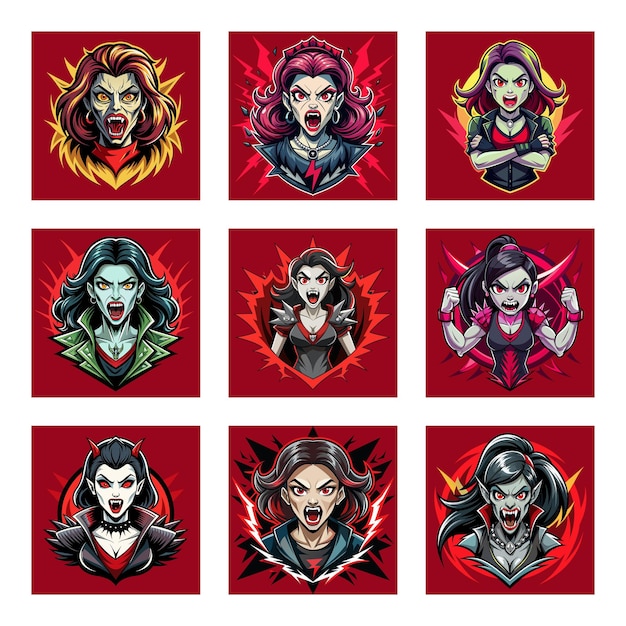 Deja que tu actitud hable con nuestro feroz diseño de pegatinas de camisetas de Horror Girl