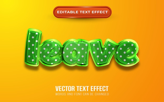 Dejar efecto de texto editable