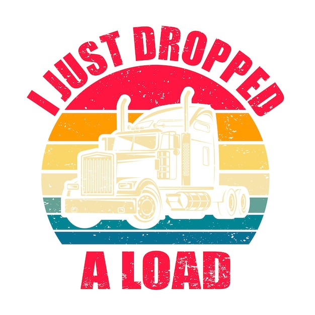 Dejó caer un vector de ilustración de camionero de carga