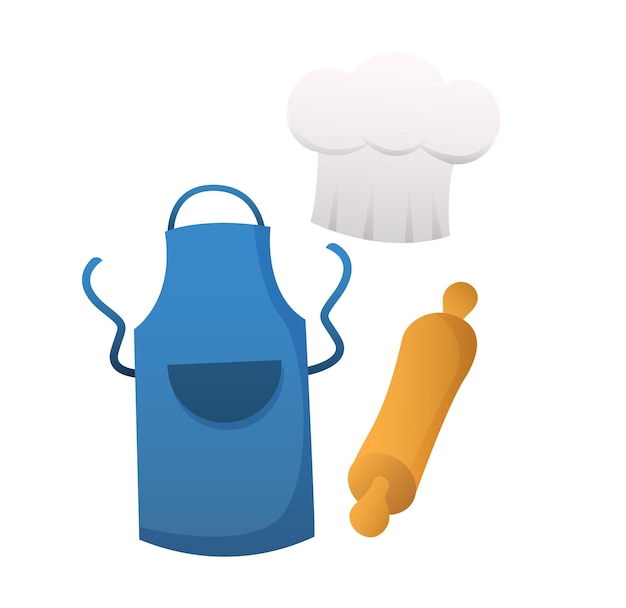 delantal cocina símbolo aislado vector ilustración