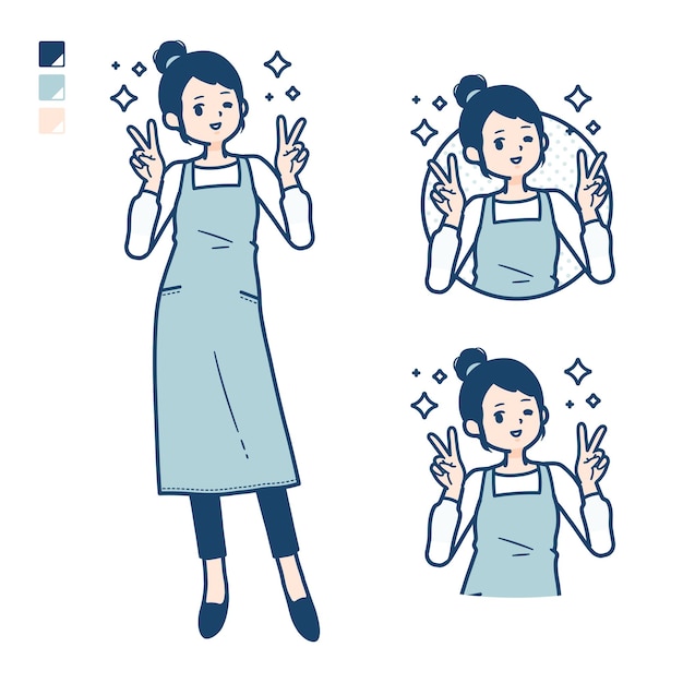 Delantal simple mujerPeacesign