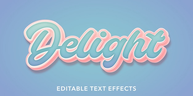 Vector deleite los efectos de texto editables