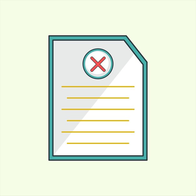 Delete Document icon icon related to design elements suitable for web site app user interfaceselement printable etc flat icon style simple vector design editable