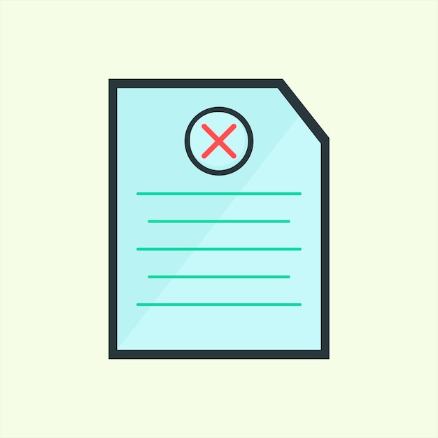 Delete Document icon icon related to design elements suitable for web site app user interfaceselement printable etc flat icon style simple vector design editable