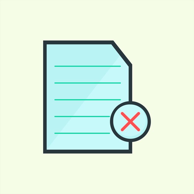Delete file icon icon related to design elements suitable for web site app user interfaceselement printable etc flat icon style simple vector design editable