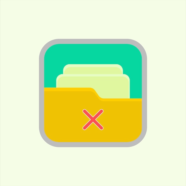 Delete Folder icon icon related to design elements suitable for web site app user interfaceselement printable etc flat icon style simple vector design editable