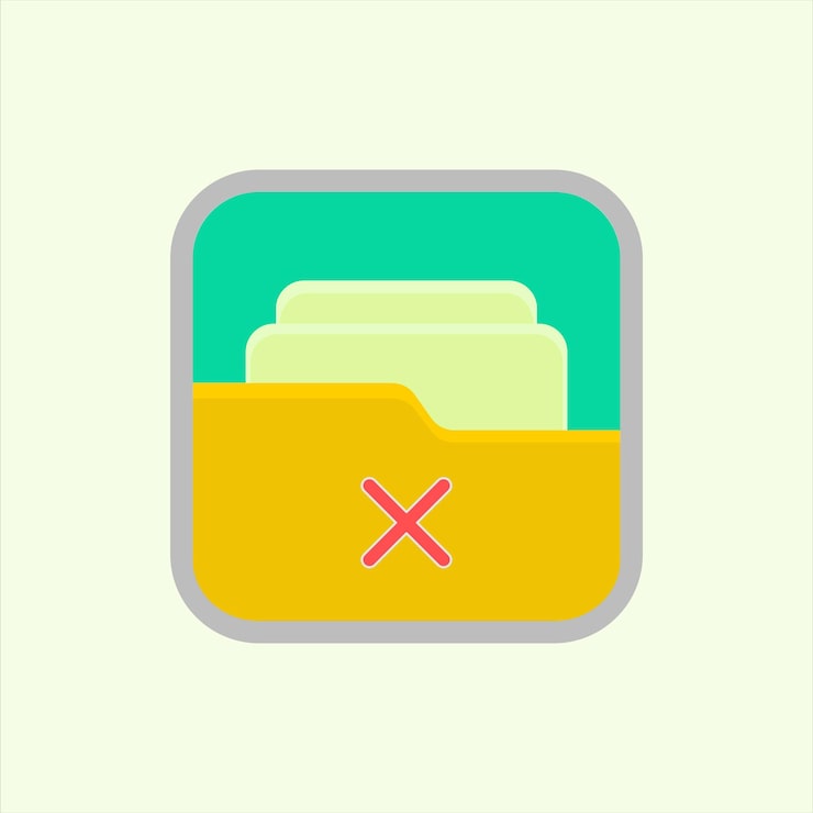 Vector delete folder icon icon related to design elements suitable for web site app user interfaceselement printable etc flat icon style simple vector design editable