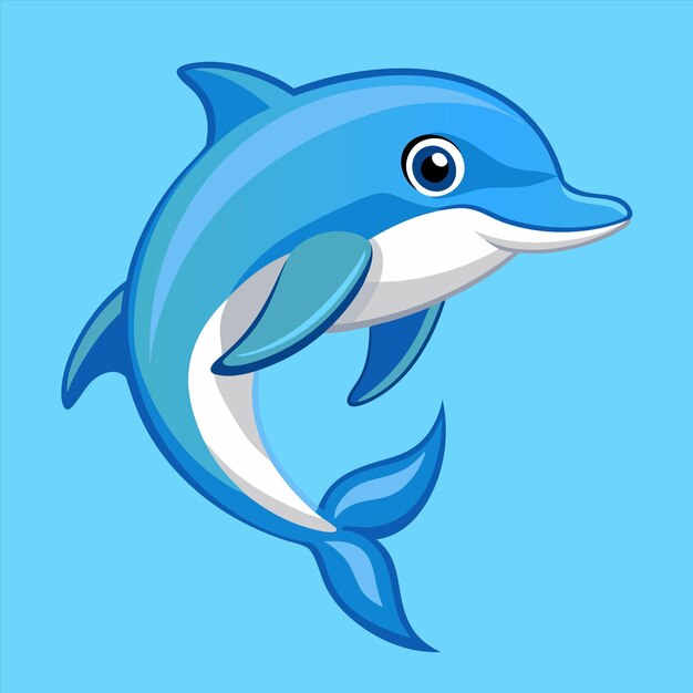 un delfín con una cabeza azul y una cola blanca que dice " ballena azul "