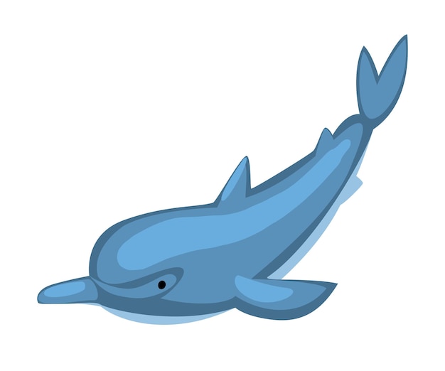 Delfín pez elemento de vida marina ilustración vectorial de animales marinos o oceánicos