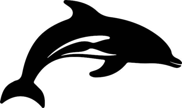 Vector un delfín y su pata están en un fondo blanco