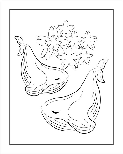 delfines para colorear para niños fácil libro para colorear