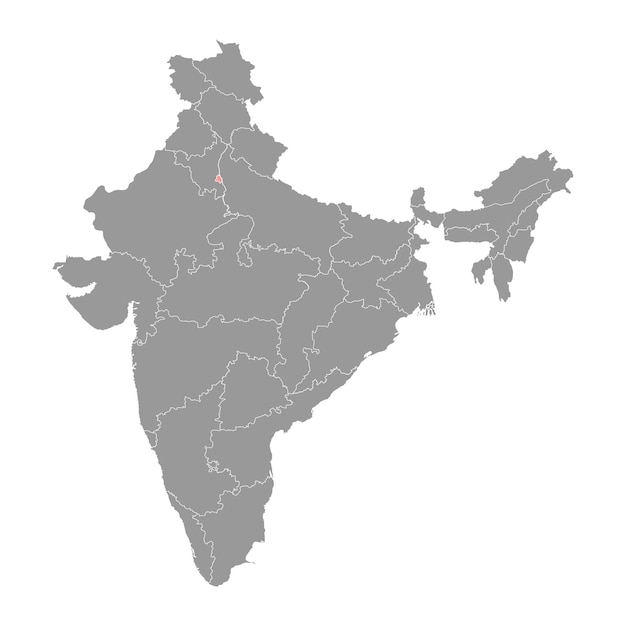 Delhi mapa la capital de la India ilustración vectorial