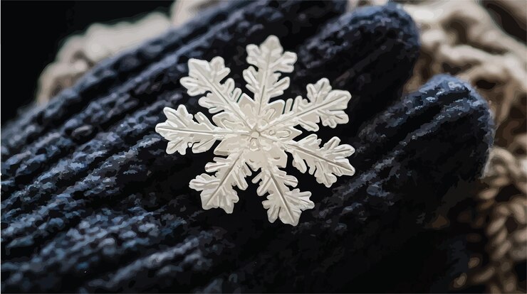 Vector la delicada simetría de un copo de nieve el diseño perfecto