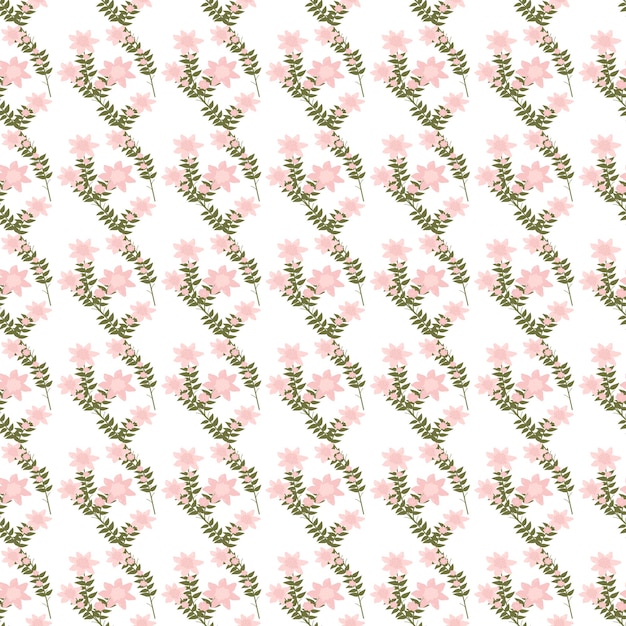 Delicadas flores de acuarela Diseño de patrones vectoriales sin costuras