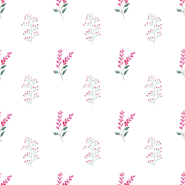 Delicadas flores de acuarela Diseño de patrones vectoriales sin costuras