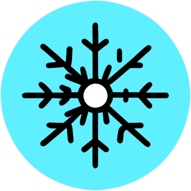delicado icono de copo de nieve línea rota