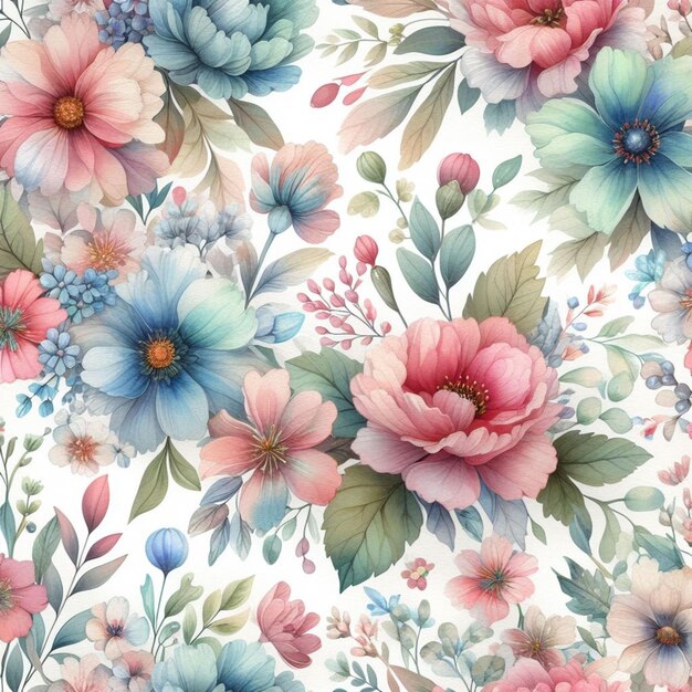 Delicados patrones de ilustración de impresión floral