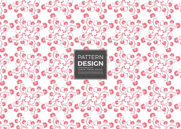 Delicados remolinos florales rojos Ornamento para uso decorativo
