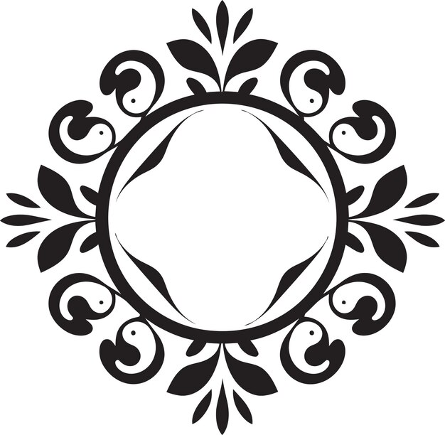 Vector delicate ornate elegance ornamental emblem icon artisanal detalle intrincado diseño vectorial del logotipo