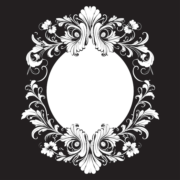 Delicateza intrincada marco decorativo artístico en vector negro elegante sofisticación marco vectorial negro