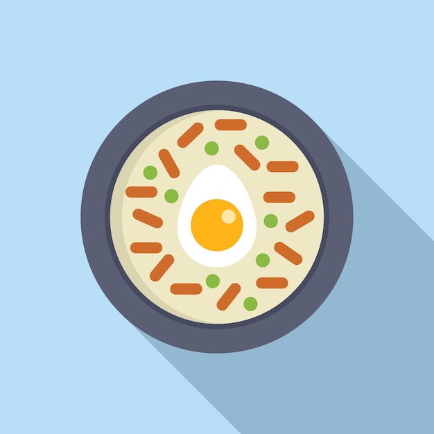 Deliciosa avena con guisantes y tocino para el desayuno.